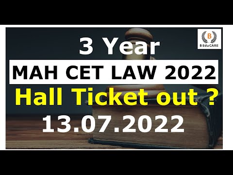 Hall Ticket out ? 3 Year Maharashtra CET LAW 2022 | How to download hall ticket for MH CET