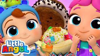 Summer Ice Cream Fun |  Little Angel Color Songs \& Nursery Rhymes (Learn Green, Blue, Red, Etc.)