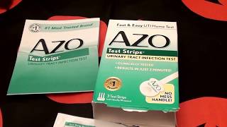 AZO UTI Test Strips for at home Urinary Tract Infections.. Results in 2 minutes