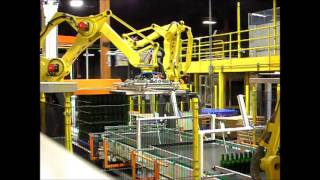 Robot palletizer - bulk glass containers - MSK Covertech