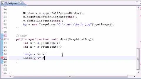Java Game Development - 34 -  Mouselooks draw Method