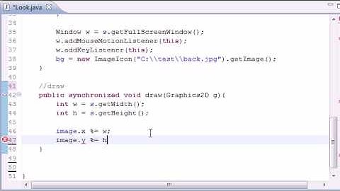 Java Game Development - 34 -  Mouselooks draw Method