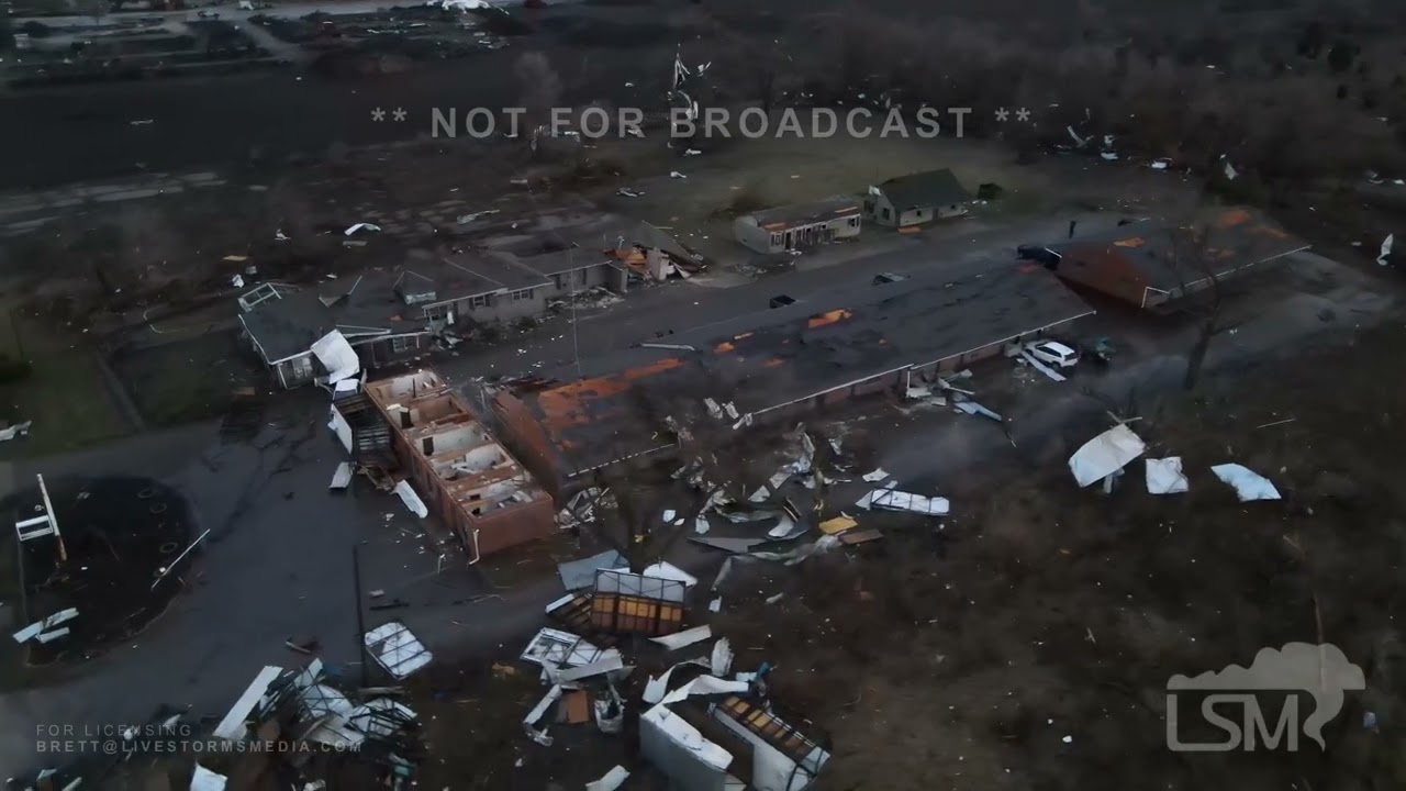 03-10-2026 Kankakee,IL - Drone - Violent Tornado Damage