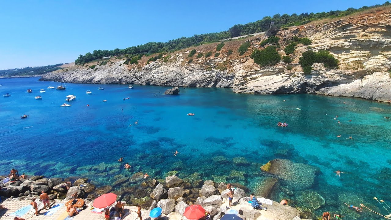 Baia di Porto Miggiano a Santa Cesarea Terme: la spiaggia dei 100 scalini 4K