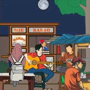 Story Wa Animasi Kekinian main gitar malam mingguan Nongkrong