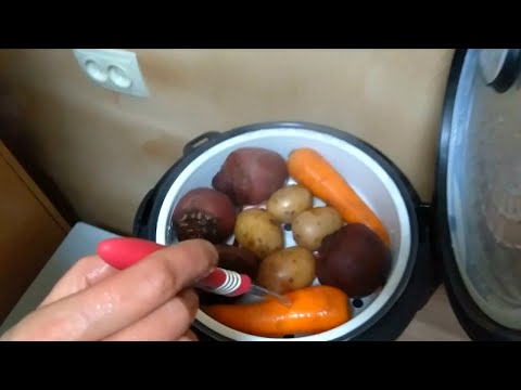 Как готовить овощи на пару в мультиварке Редмонд ?