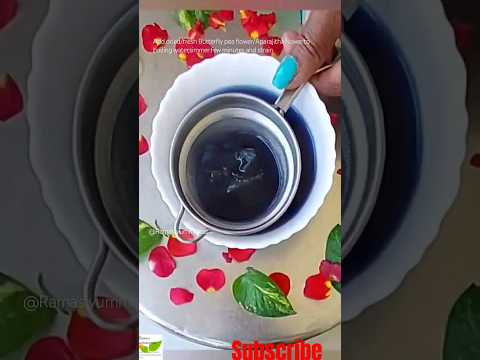 How to make Organic Blue Food Color at home from edible flowers shorts youtubeshorts viral