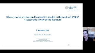 Why are social sciences and humanities needed in the works of IPBES?