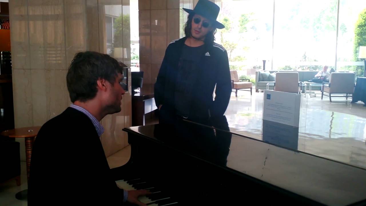 John Hassall & Carl Barat playing piano + Rocket Man
