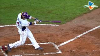 20130625 CPBL 象VS犀牛 1下 林宗男右外野安打