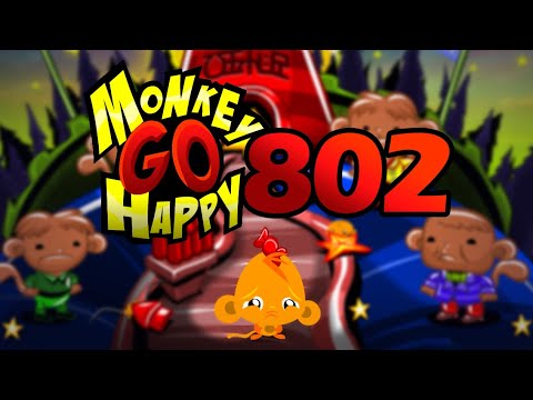 Видео: Игра "Счастливая Обезьянка 802" (Monkey GO Happy 802) - прохождение