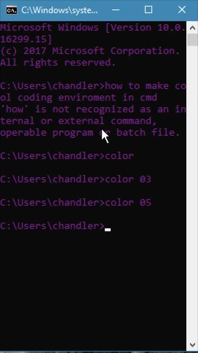 How to make cool coding colors in CMD/hackers like - YouTube