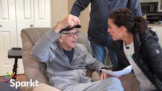 Wendy Bell Surprises WWII Veteran Russel Oblinger with Oakomont Bakery Cake