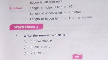 Dav Class 6 Math Chapter 6 Worksheet 1 || Introduction To Algebra || @madhubanclasses