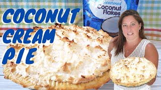 The Ultimate Coconut Cream Pie With Fluffy Meringue Topping!