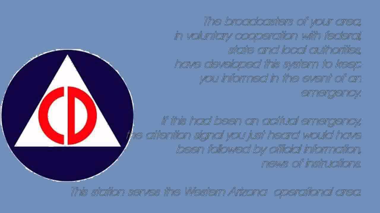 Western Arizona Emergency Broadcast System test - YouTube