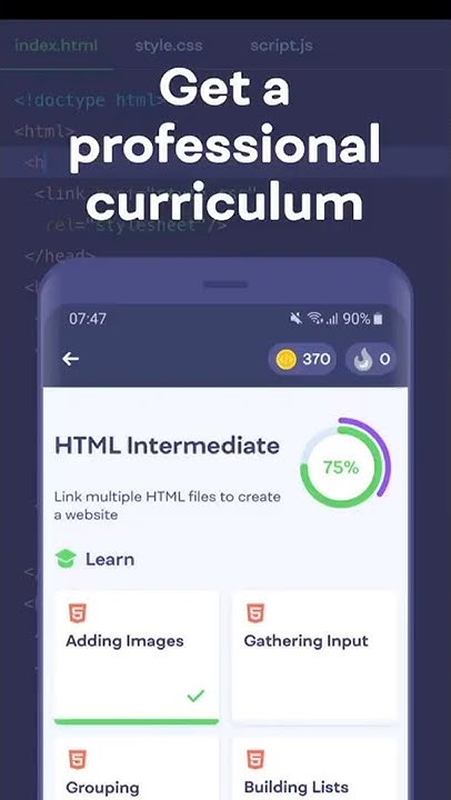 #Mimo best app to learn and practice #Html basics and intermediate📱💯💯 ...