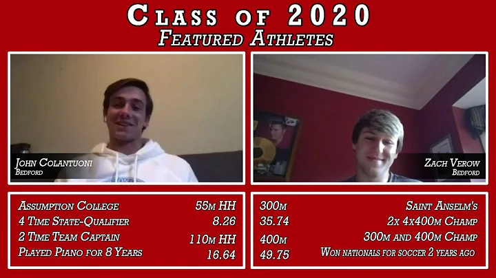 2020 Featured Athletes Bedford's John Colantuoni &...