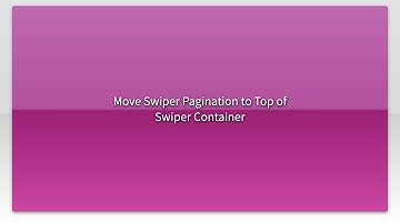 Move Swiper Pagination to Top of Swiper Container