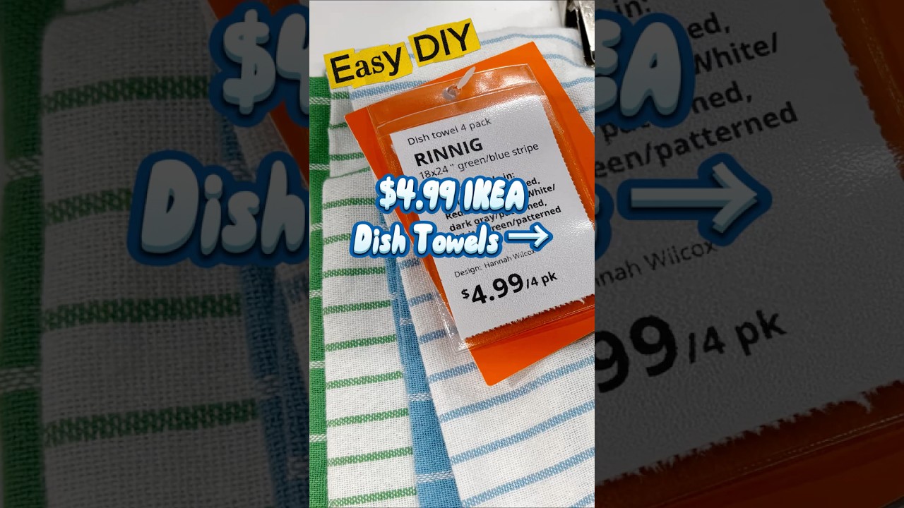 $5 IKEA Dish Towels → Bags! 👜✨ 