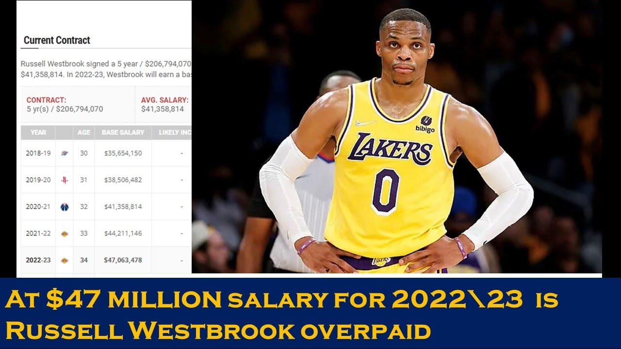 Is the Lakers Russell Westbrook overpaid with a 2022\23 salary of $47