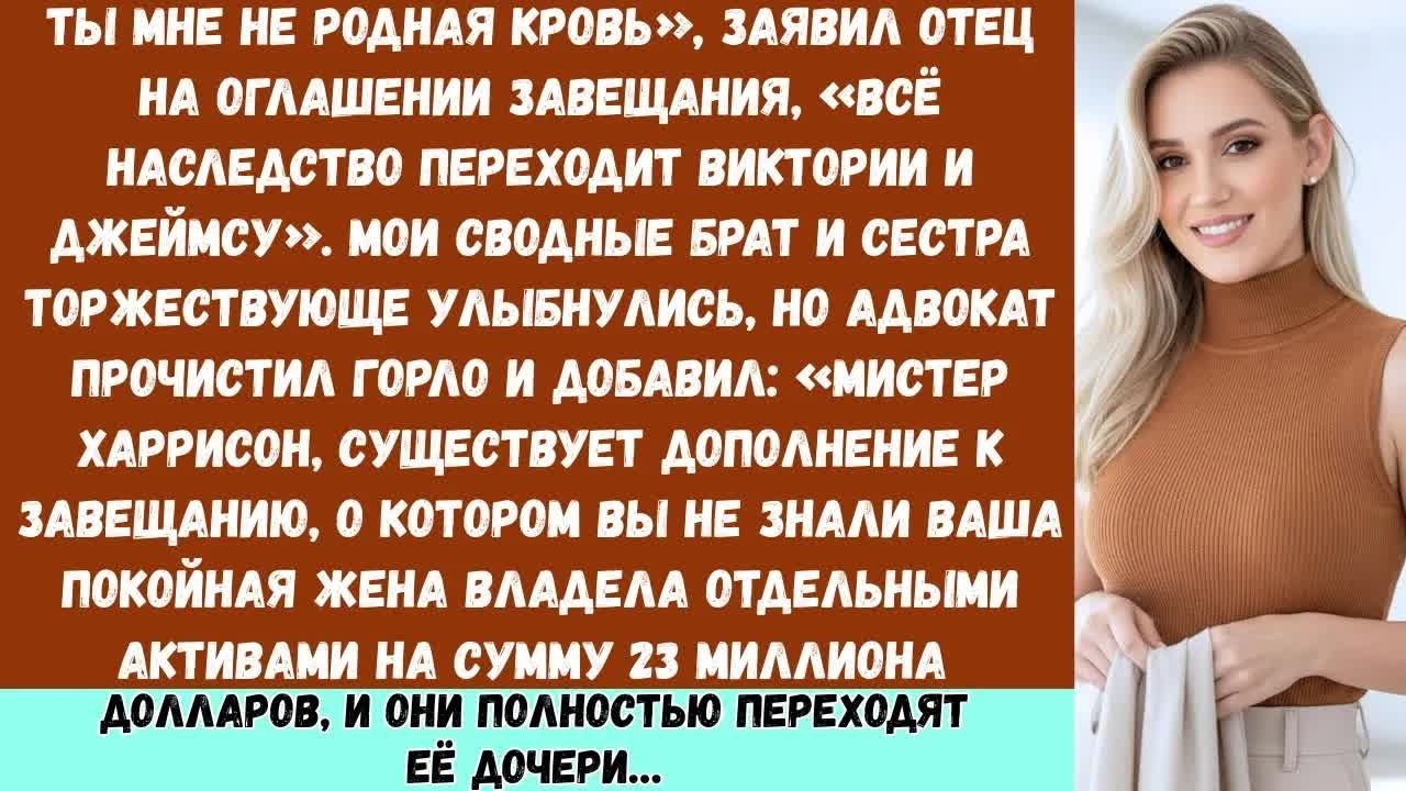 «Ты мне не родная кровь», — заявил отец на оглашении завещания  «Всё наследство переходит Виктории…»