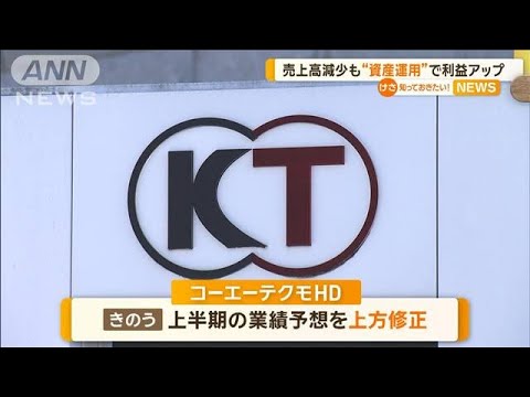 コーエーテクモHD　売上高減少も「資産運用」で利益アップ【知っておきたい！】【グッド！モーニング】(2024年10月22日)