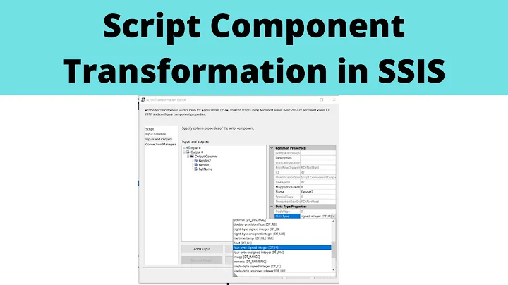 37 Script Component Transformation in SSIS