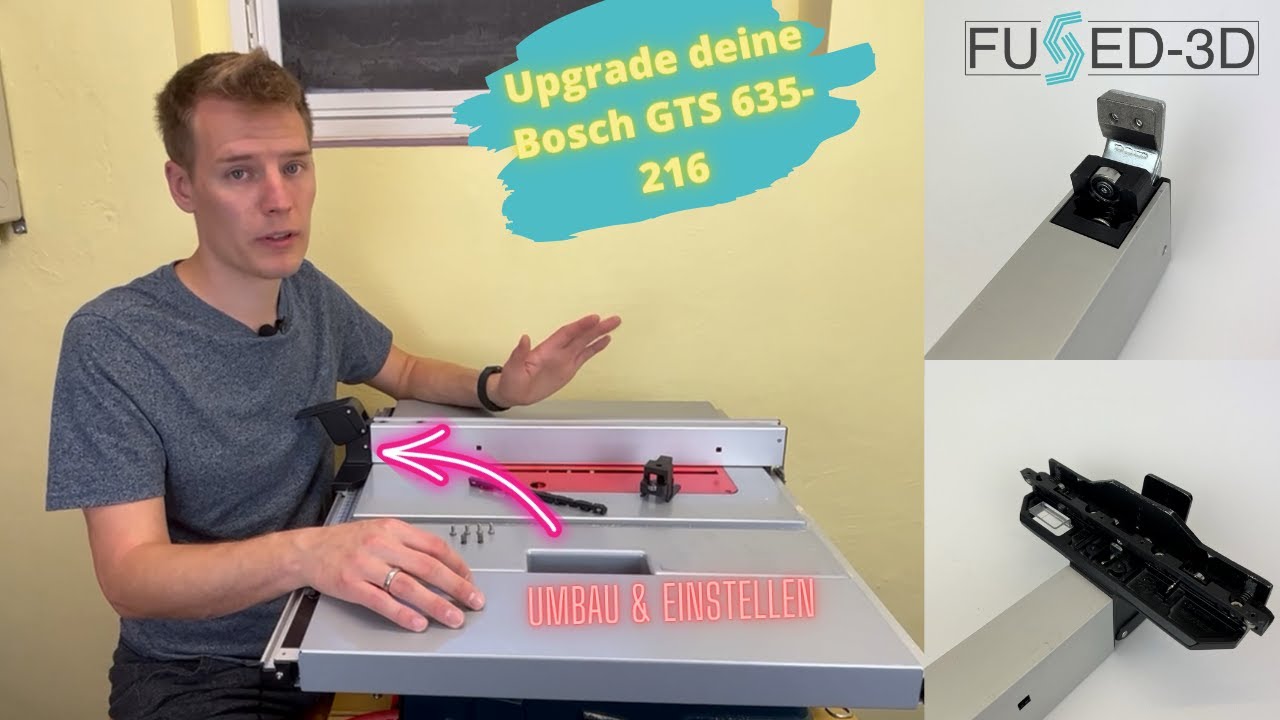 Kugelgelagerte Rollschiene für den Bosch GTS 635-216 Parallelanschlag - So  baust du sie ein! 