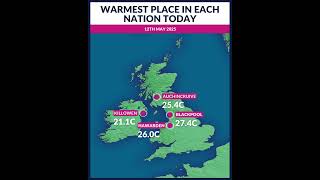 Blackpool was the warmest place in the UK today - 12th May