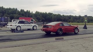 BMW E30 325 IX S54 3.2 Turbo vs Nissan 300ZX LM7 2xHX40Super 1/4 mile drag race