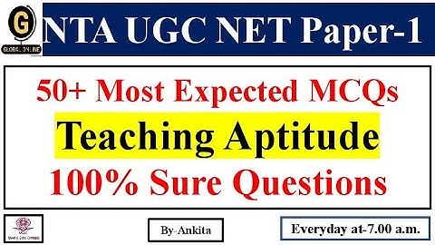 NTA UGC NET Paper-1| 50+Most  Expected MCQ  | Teaching Aptitude | unit-1 | For Upcoming Exam 2022