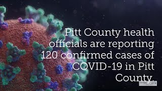 120 confirmed cases of COVID-19 in Pitt County, 80 recovered