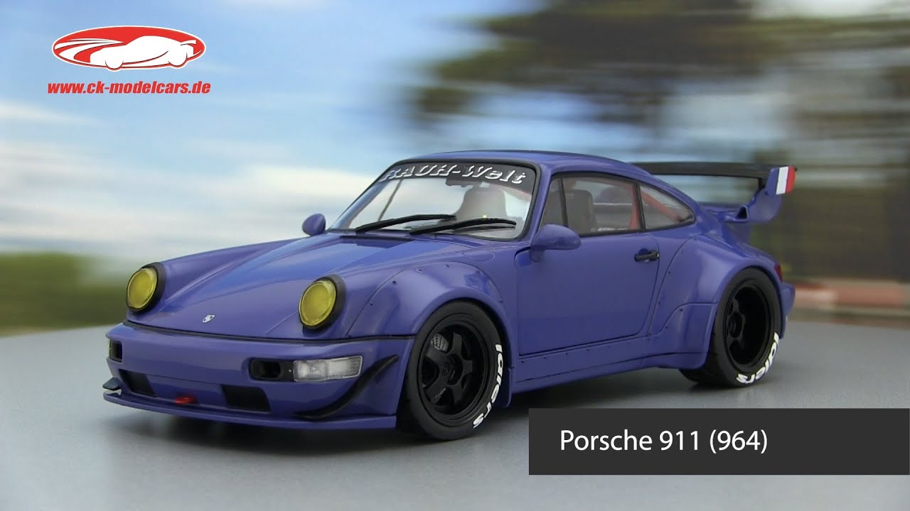 RWB CHAMPAGNE - RAUH WELT PORSCHE 911 (964) 1/18 SOLIDO (BLUE)