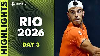 Cerundolo Brothers, Tabilo in Action; Fonseca/Melo in Doubles | Rio 2026 Day 3 Highlights