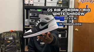GS Air Jordan 1 Mid 'White Shadow 
