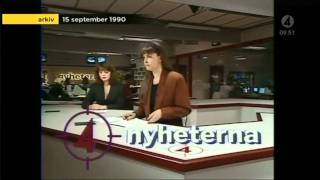 Starten Av Tv4 Första Tv4Nyheterna 1990-09-15