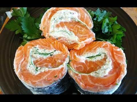 Video: Roll With Salmon And Cheese