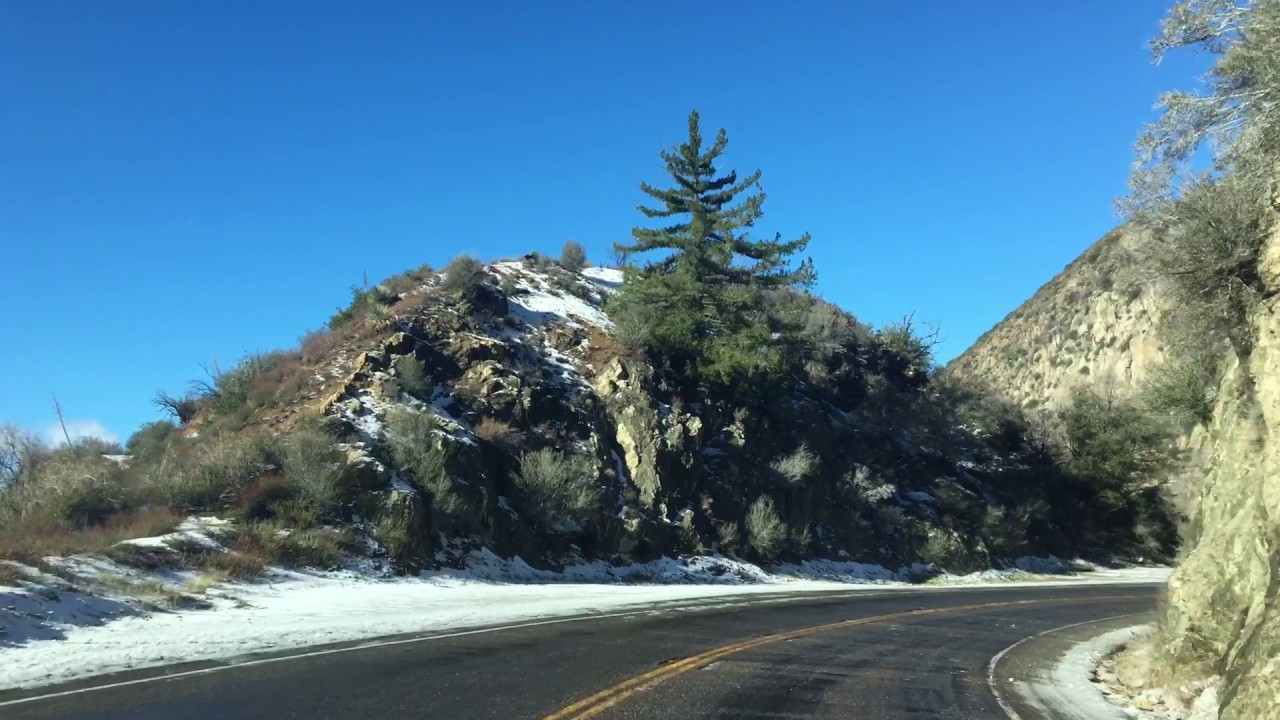 Today On Angeles Crest Highway Snow 01/24/2017 YouTube