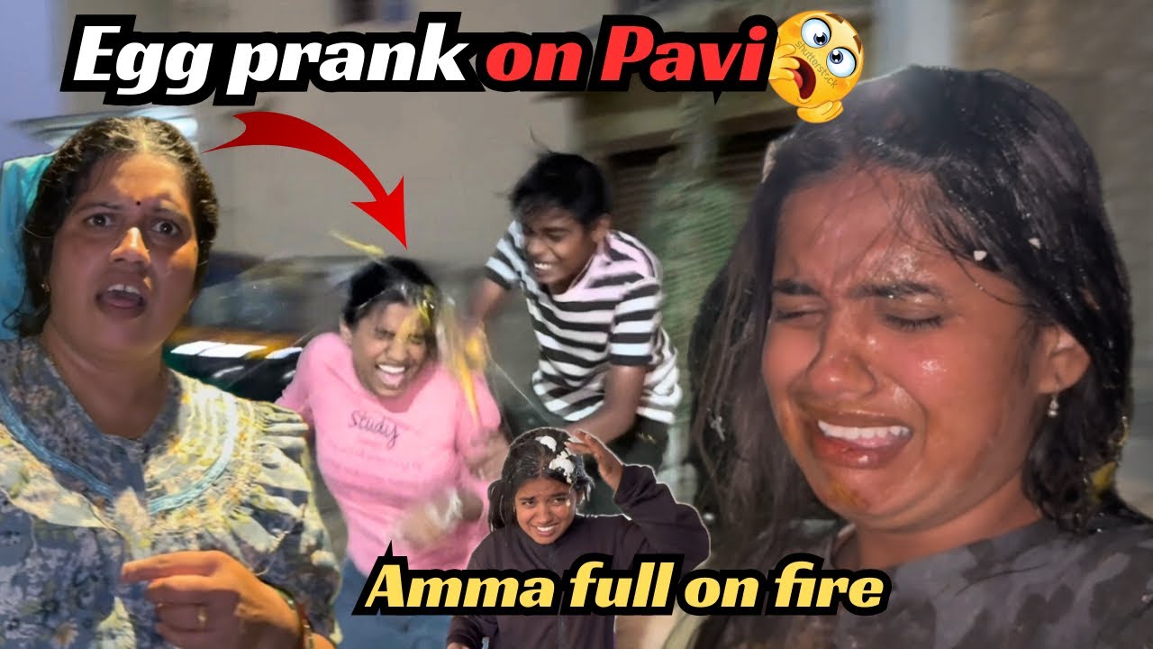 Egg prank success on Pavi Sandhya 🤢🤮