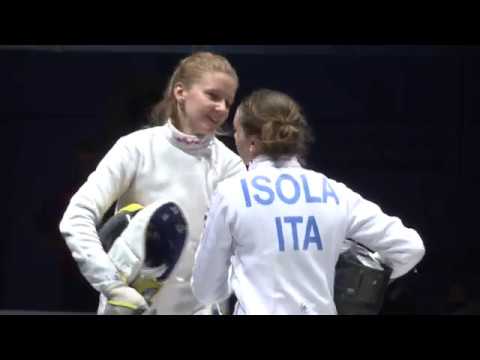 Verona 2018 Fencing Final Gold Medal Spada Team Girl Youtube