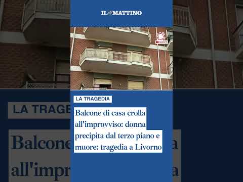 Video Balcone di casa crolla all'improvviso: donna precipita dal terzo piano e muore: tragedia a Livorno