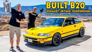 Built 10,000RPM CRX Gets CUSTOM Exhaust! *SOUNDS INSANE!*