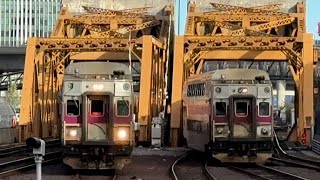 Boston North Station AM Rush Hour, upstairs and downstairs. 5/1/26