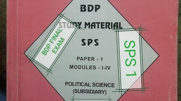 NSOU BDP 2nd Year final exam 2021 SPS 1 Questions and Answers with Textbook