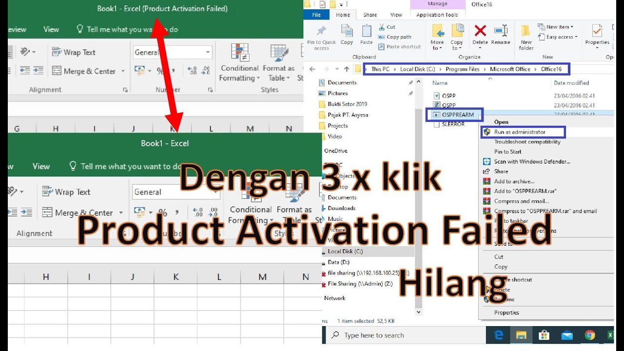 Activation failed. Microsoft product activation. How to Fix product activation failed in excel.