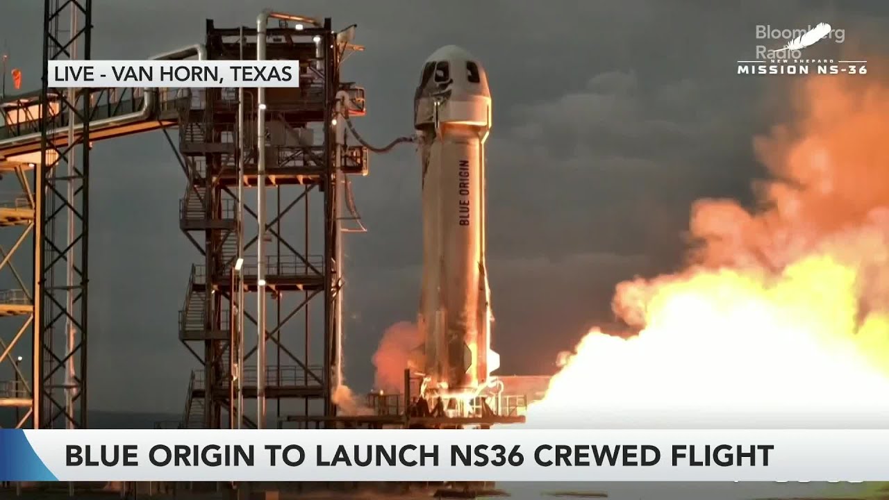 Bezos' Blue Origin Launches New Shepard With Six Crew Members on Board