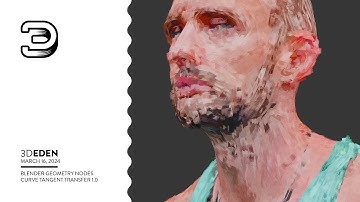 Geometry Nodes, Curve tangent transfer, Paintbrush effect