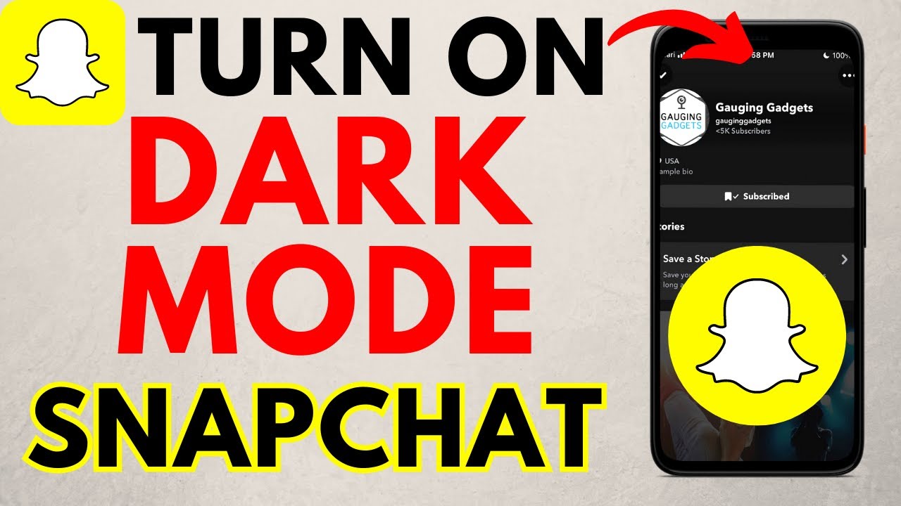 How To Turn On Dark Mode On Snapchat - Enable Snapchat Dark Mode - Youtube