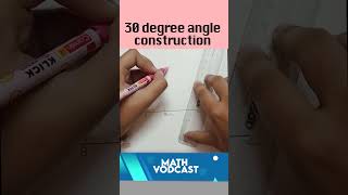 30 degree angle construction | how to construct angles